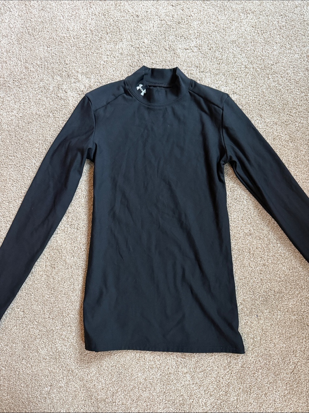 Under Armour Black Long-Sleeve Mock Neck Performance Top